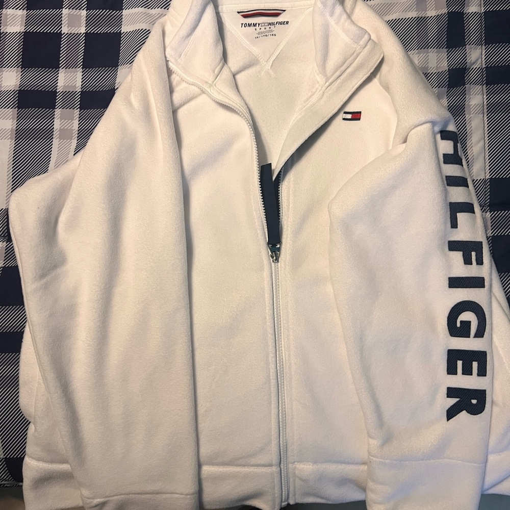 Tommy Hilfiger Classic White Fleece Jacket